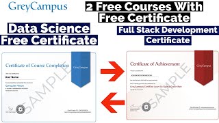 GreyCampus 2 Free Courses With Free Certificate  Data Science  Full Stack Development [upl. by Ahsait]