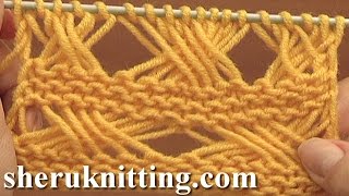 Cross Stitch Knitting Pattern Tutorial 7 Long Loops Extended Stitches [upl. by Ogilvy]