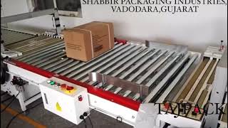 4straps carton strapping line strapping machine fully automatic strapping machine box strapper [upl. by Islehc]