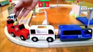 Toys road for kids Unboxing wooden set [upl. by Lashondra]