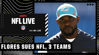 Brian Flores files lawsuit alleging racism in hiring practices  NFL Live [upl. by Rodolph697]