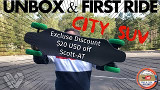 Vestar Board City SUV  AT Board Unbox First Ride Sneek Speed and Hill test [upl. by Rafaela]