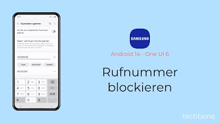 Rufnummer blockieren  Samsung Android 14  One UI 6 [upl. by Attelrahs]