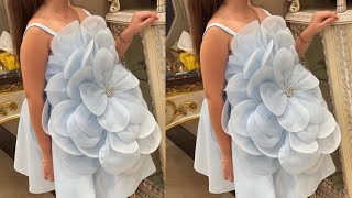 Beautifull Frock Cutting And Stitching Ball Gown Cutting And Stitching Girl Dress Design Cutting [upl. by Cul]