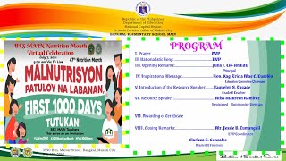 Webinar Malnutrisyon Patuloy na Labanan First 1000 Days Tutukan [upl. by Ann]