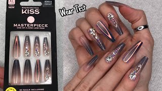 The Truth Kiss Press On Nails Masterpiece  Application  Wear Test [upl. by Atinad]