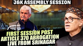 Live First JampK Assembly Session Post Article 370 Abrogation Omar Abdullah’s Speech LG Manoj Sinha [upl. by Ramiah]