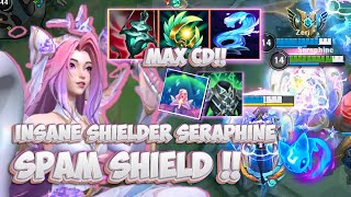 SPAM SHIELD  CRYSTAL ROSE SERAPHINE SUPPORT GAMEPLAY  WILD RIFT BUILDRUNES [upl. by Bonilla]