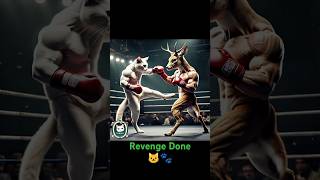 revenge of dad 😭😭 Cat 🆚 deer cat kitten cute trending catlover cutecat shorts deer cats [upl. by Schaffer]