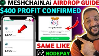 Mesh chain airdrop Complete guide  Same like nodepay Airdrop [upl. by Dudden389]