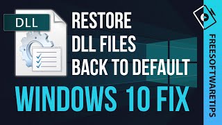 How to reset DLL file association on Windows 10 [upl. by Odawa229]