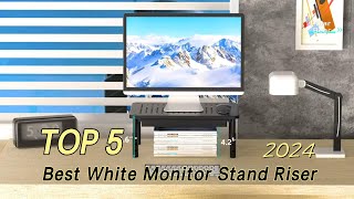 TOP 5 Best White Monitor Stand Riser 2024 [upl. by Enelrahs908]