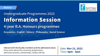 4year BA Honours Programme 2023  Information session [upl. by Tawney]