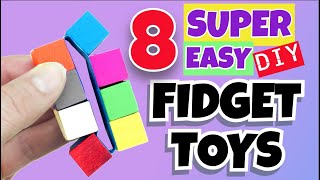 8 SUPER EASY DIY FIDGET TOYS  HOW TO MAKE HOMEMADE FIDGETS  POP IT FIDGET TOY  CARDBOARD STRAWS [upl. by Neladgam]