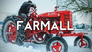 Farmall Super C Plowing Snow [upl. by Linell]