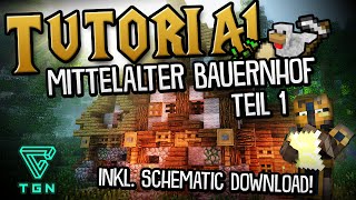 Mittelalter Bauernhof bauen 12  Minecraft Tutorial [upl. by Aniram]