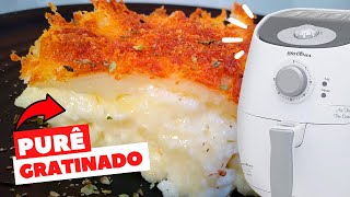 Purê de batatas gratinado na Air Fryer [upl. by Ethelin]