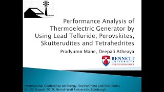 Performance Analysis of Thermoelectric Generator [upl. by Nahtahoj]