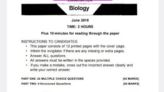 Biology exam 2018 multiple choice part 2 [upl. by Novyat]