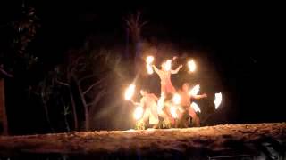 Bora Bora Fire Dance with Didier and Group at Four Seasons Resort 2011 [upl. by Lap]