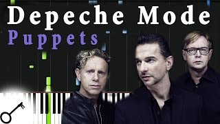 Depeche Mode  Puppets Piano Tutorial Synthesia  passkeypiano [upl. by Anayi]