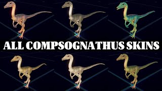 ALL COMPSOGNATHUS SKINS  JURASSIC WORLD EVOLUTION 2 [upl. by Otxis]