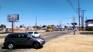 Avenue R Railroad Crossing in Palmdale Ca Malfunction on 09232015 [upl. by Dolan]