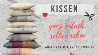 Kissenbezug nähen mit Reißverschluss  Schritt für Schritt Anleitung [upl. by Arej]