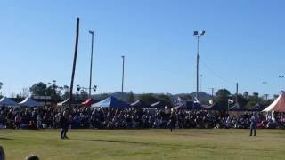 Caber Toss Aberdeen Highland Games 2016 [upl. by Enahsed]