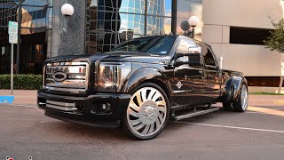 Dropped and deleted 2014 F350 Dually on 26 inch Forgiato wheels [upl. by Lemart]