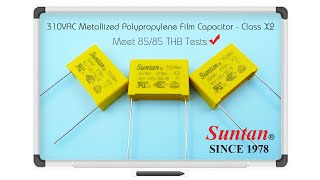 Suntan 310VAC Metallized Polypropylene Film Capacitor X2 Temperature Humidity BiasTHB series [upl. by Namwob]