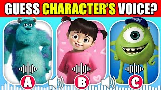 Guess The MONSTERS INC Movie Characters By Their Voice 🔊  MIKE WAZOWSKI BOO [upl. by Laurita]