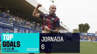 TOP Goles Jornada 6 LALIGA Hypermotion 20232024 [upl. by Quiteri647]