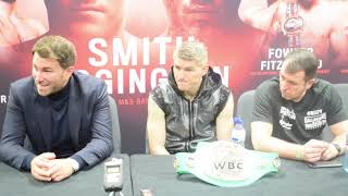 LIAM SMITH v SAM EGGINGTON POST FIGHT PRESS CONFERENCE WITH EDDIE HEARN  IN LIVERPOOL [upl. by Mira]