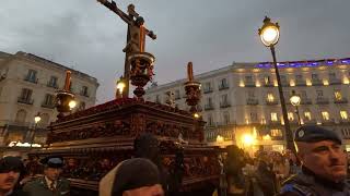 Semana Santa Easter Holy Week Madrid Processions  Puerta Del Sol [upl. by Yssac]