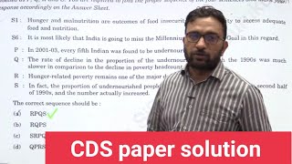 CDS2022 paper solution  CDS English [upl. by Las]