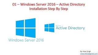 01 – Windows Server 2016 – Active Directory Installation Step By Step [upl. by Yramliw]