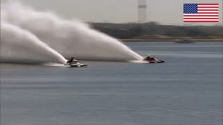 Thailand Diesel Turbo Long tail Boat VS American V8 Jet Boat [upl. by Kimber]