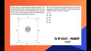 A figura indica o estacionamento retangular PARK cujo comprimento PA mede a metade [upl. by Merchant]