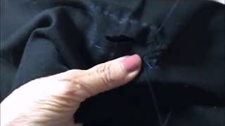 Como zurcir remendar o coser el roto de un pantalón a mano [upl. by Ellennod]