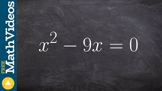 Solving a quadratic equation by factoring GCF [upl. by Nims]