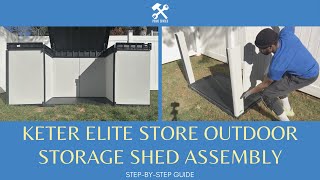 Keter Elite Store Outdoor Storage Shed Assembly Keter Premier XL Storge hed Assembly [upl. by Allenotna]