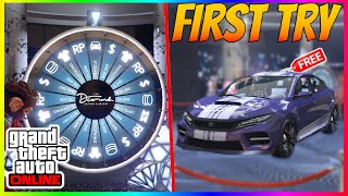 UPDATED HOW TO WIN THE PODIUM CAR EVERY SINGLE TIME IN GTA 5 ONLINE 2023 PODIUM WHEEL METHOD [upl. by Ezequiel68]