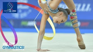 2017 Rhythmic Worlds Pesaro ITA  ClubsRibbon Finals Highlights  We Are Gymnastics [upl. by Niryt]