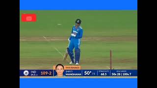 Smriti Mandhana 100  3rd Odi 2024IND VS NZ Women trendingreelsvideo smritimandhana cricketind [upl. by Annoyi]