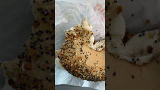 Food Adventurer  DUNKIN Hello you guys I THESE ARE everything bagel dunkins [upl. by Tade]