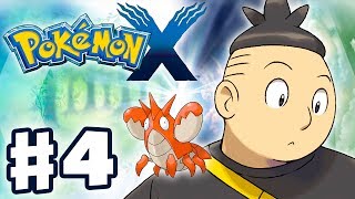 Pokemon X and Y  Gameplay Walkthrough Part 4  Tierno and Corphish Battle Nintendo 3DS [upl. by Annaillil637]