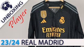 Real Madrid Third Jersey Long Sleeve 2324 Bellingham Kitgg Player Version Unboxing Review [upl. by Hulda]