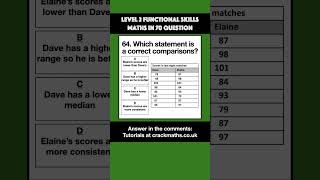 64 Comparing Medians and Ranges maths functionalskills [upl. by Gschu]