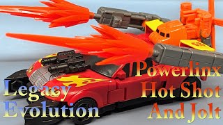 Chucks Reviews Transformers Legacy Evolution Powerlinx Hot Shot and Jolt [upl. by Sanferd949]